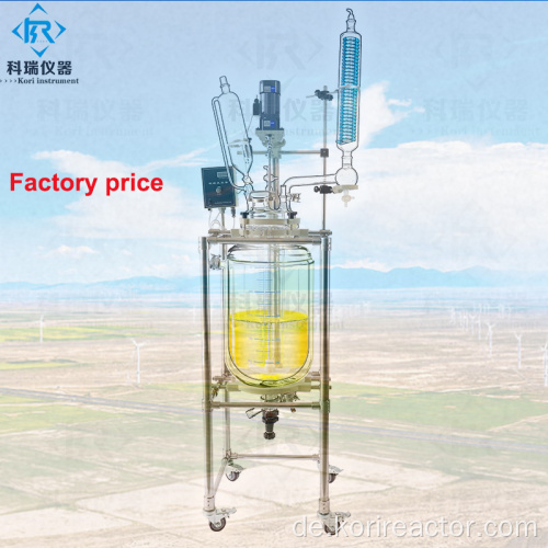 Ummantelter Rührreaktor mit PTFE-Rührpaddel